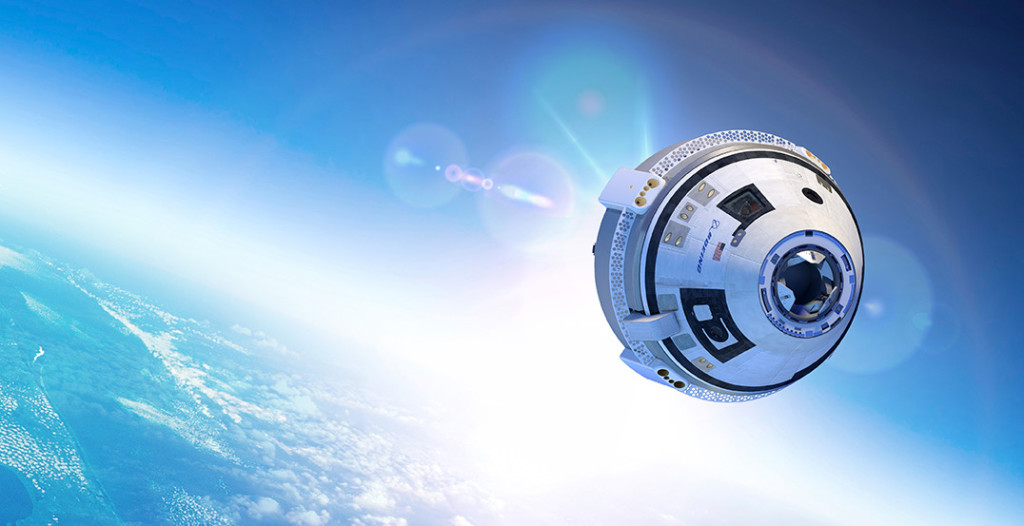 The Boeing CST-100 Starliner crewed vehicle, to be used for LEO destinations. (Boeing)