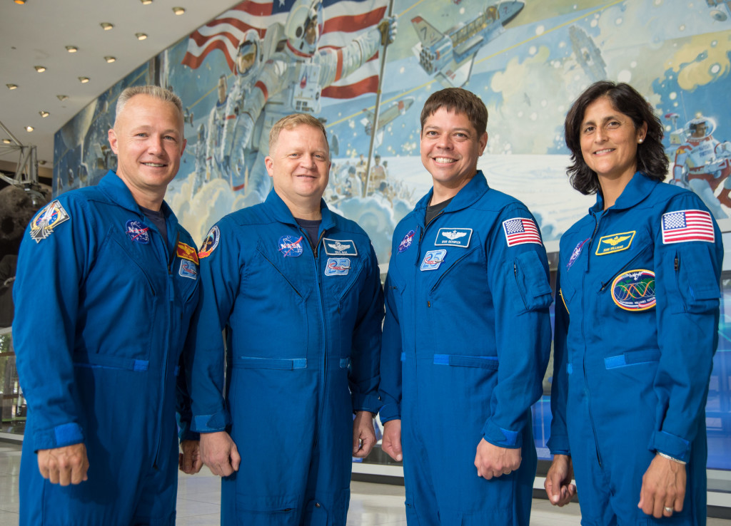 NASA's Commercial Crew astronauts Doug Hurney, Eric Boe, Bob Behnken and Suni Williams are working closely with Boeing and SpaceX this year as each company works toward flight tests. 